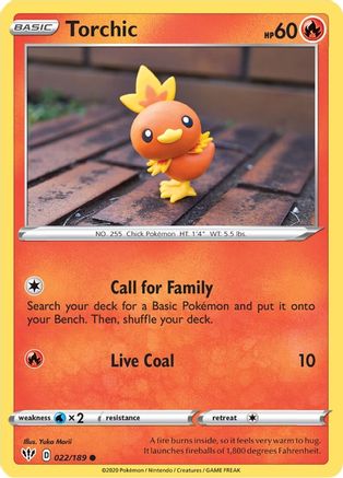 Torchic 022  SWSH03 Darkness Ablaze - Common