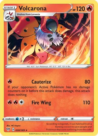 Volcarona 030  SWSH03 Darkness Ablaze - Rare