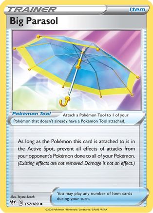 Big Parasol 157  - Reverse Holofoil SWSH03 Darkness Ablaze - Uncommon