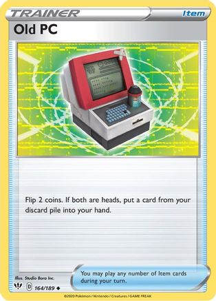 Old PC 164  - Reverse Holofoil SWSH03 Darkness Ablaze - Uncommon