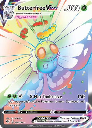 Butterfree VMAX (Secret) 190  - Holofoil SWSH03 Darkness Ablaze - Secret Rare
