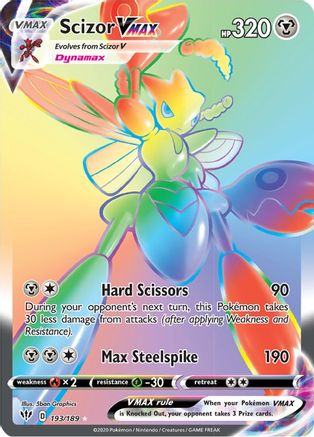 Scizor VMAX (Secret) 193  - Holofoil SWSH03 Darkness Ablaze - Secret Rare
