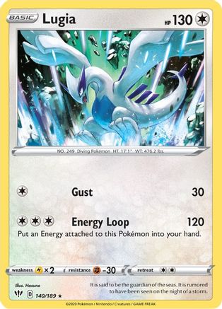 Lugia 140  - Reverse Holofoil SWSH03 Darkness Ablaze - Rare
