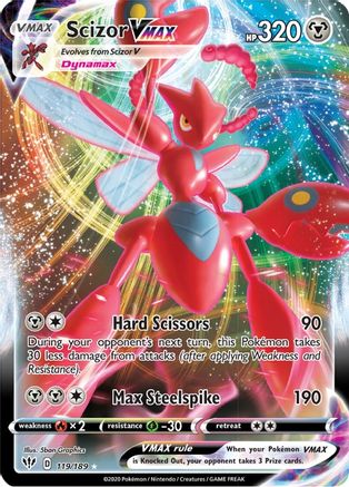 Scizor VMAX 119  - Holofoil SWSH03 Darkness Ablaze - Ultra Rare
