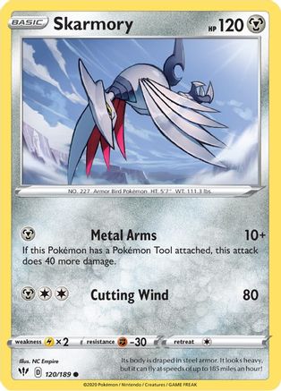 Skarmory 120  SWSH03 Darkness Ablaze - Common