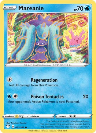 Mareanie 051  SWSH03 Darkness Ablaze - Common