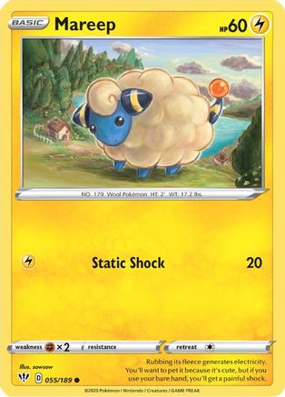 Mareep 055  SWSH03 Darkness Ablaze - Common