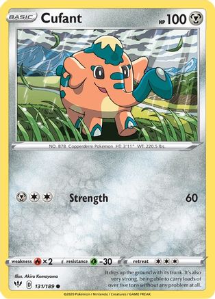 Cufant 131  SWSH03 Darkness Ablaze - Common