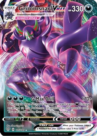Grimmsnarl VMAX 115  - Holofoil SWSH03 Darkness Ablaze - Ultra Rare