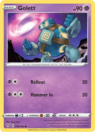 Golett 076  SWSH03 Darkness Ablaze - Common