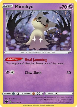 Mimikyu 081  SWSH03 Darkness Ablaze - Rare
