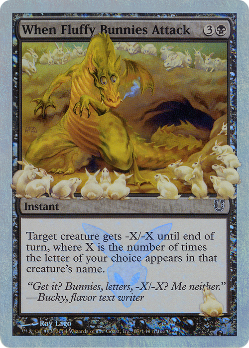 When Fluffy Bunnies Attack (Alternate Foil) (UNH-67★) - Unhinged Foil
