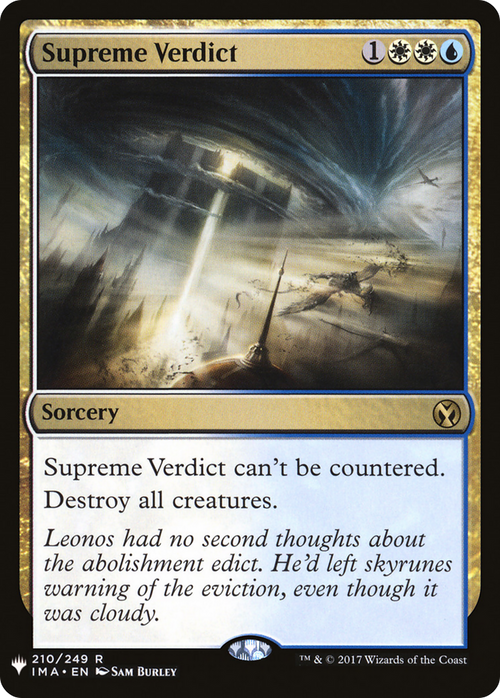 Supreme Verdict (LIST-IMA-210) - The List