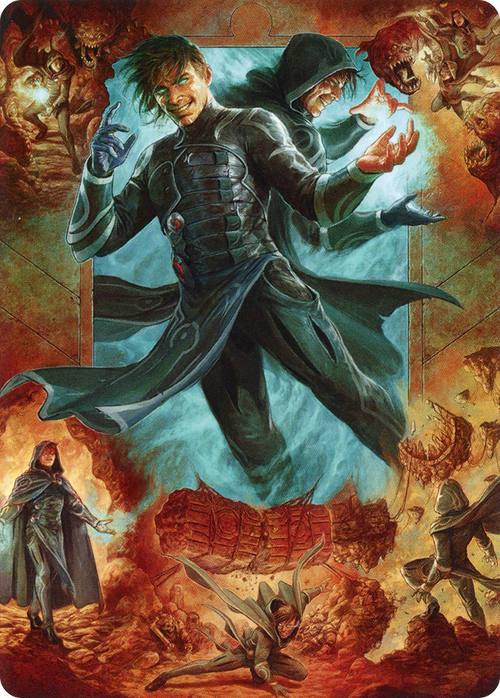 Jace, Mirror Mage // Jace, Mirror Mage (AZNR-002) - Zendikar Rising Art Series (Borderless) Foil