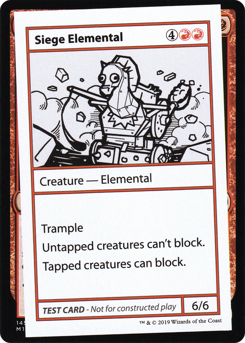 Siege Elemental (CMB1-064) - Mystery Booster Playtest Cards 2021