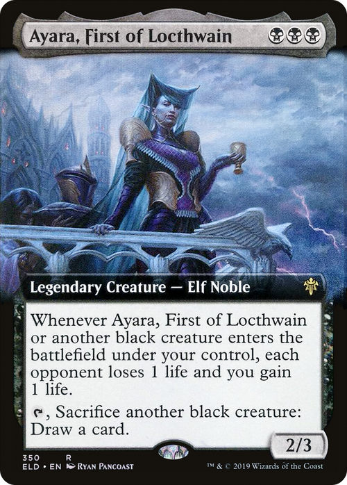 Ayara, First of Locthwain (Extended Art) (ELD-350) - Throne of Eldraine: (Extended Art)