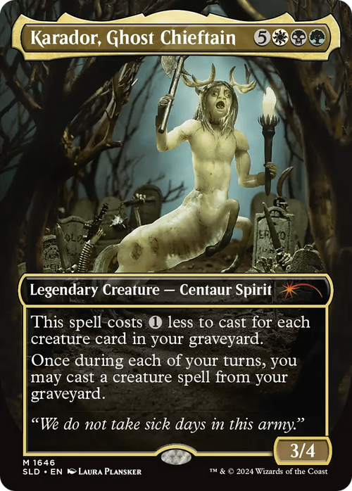 Karador, Ghost Chieftain (SLD-1646) - Secret Lair Drop (Borderless)