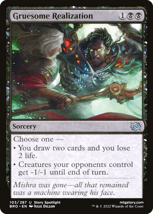 Gruesome Realization (BRO-103) - The Brothers' War Foil