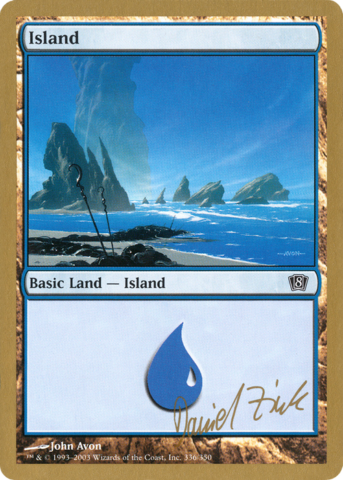 Island (336) - 2003 Daniel Zink (8ED) (WCD-DZ336) - World Championship Decks 2003