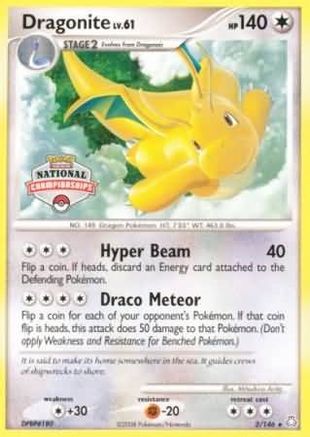 Dragonite - 2/146 (National Championships)/146  League & Championship Cards - Promo