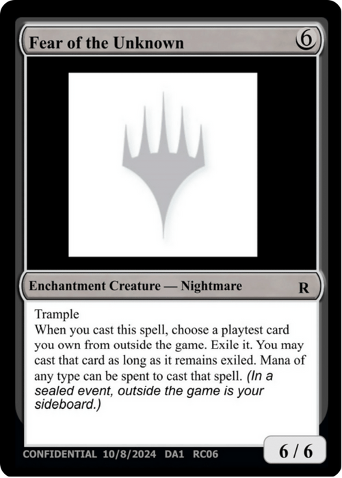 Fear of the Unknown (UNK-RC06B) - Unknown Event: (enchantment)