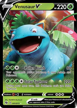 Venusaur V 001  - Holofoil Champions Path - Ultra Rare