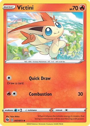 Victini 007  - Reverse Holofoil Champions Path - Uncommon