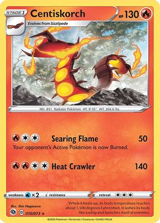 Centiskorch 010  - Reverse Holofoil Champions Path - Holo Rare
