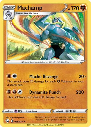 Machamp 026  - Holofoil Champions Path - Holo Rare
