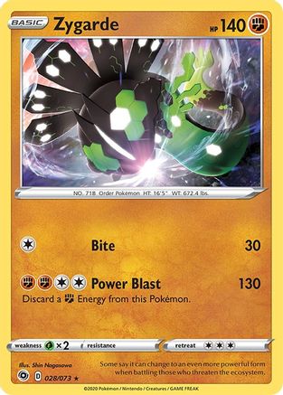Zygarde 028  - Holofoil Champions Path - Holo Rare