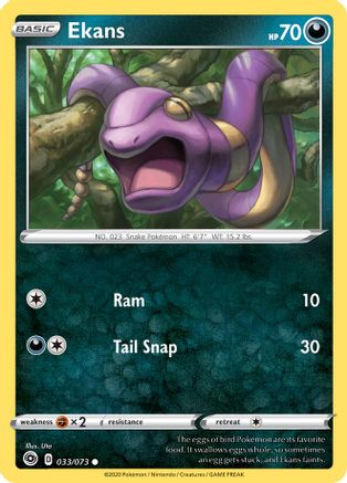 Ekans 033  - Reverse Holofoil Champions Path - Common