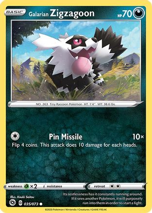 Galarian Zigzagoon 035  Champions Path - Common