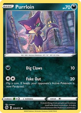 Purrloin 039  - Reverse Holofoil Champions Path - Common