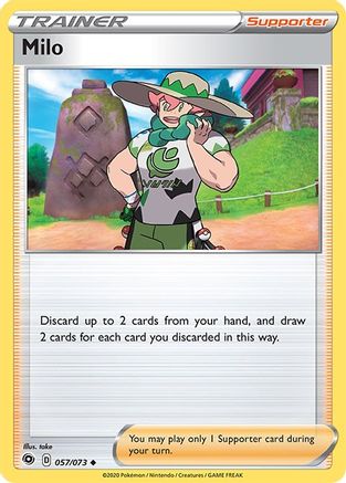 Milo 057  - Reverse Holofoil Champions Path - Uncommon