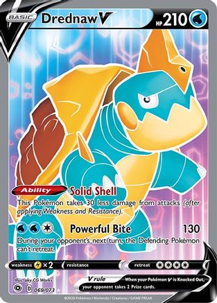Drednaw V (Full Art) 069  - Holofoil Champions Path - Ultra Rare