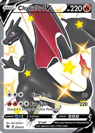 Charizard V (Secret) 079  - Holofoil Champions Path - Secret Rare