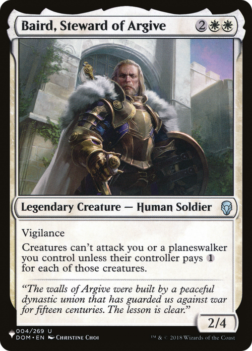 Baird, Steward of Argive (LIST-DOM-4) - The List