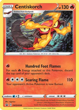 Centiskorch SWSH048  - Holofoil SWSH Sword & Shield Promo Cards - Promo