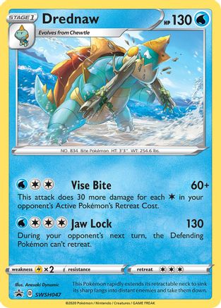 Drednaw - SWSH047  - Holofoil SWSH Sword & Shield Promo Cards - Promo