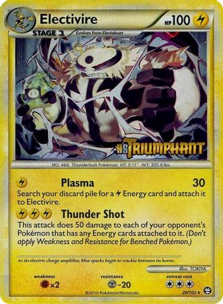 Electivire - 20/102 (Prerelease)/102  - Holofoil HGSS Promos - Promo