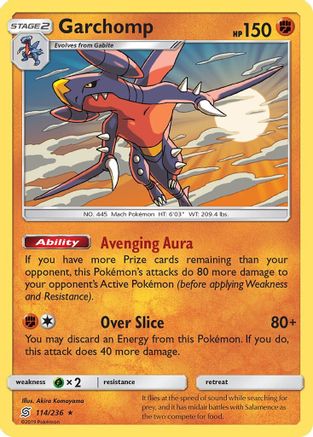 Garchomp - 114/236 (SM Unified Minds)/236  Deck Exclusives - Rare