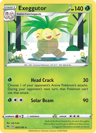 Exeggutor 005  - Reverse Holofoil SWSH04 Vivid Voltage - Rare