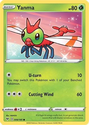 Yanma 006  - Reverse Holofoil SWSH04 Vivid Voltage - Common