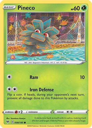 Pineco 008  - Reverse Holofoil SWSH04 Vivid Voltage - Common