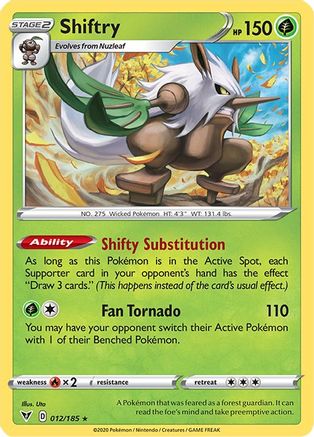 Shiftry 012  SWSH04 Vivid Voltage - Rare