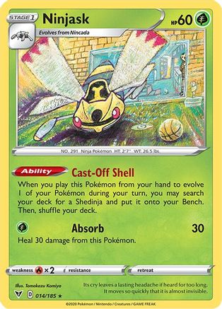Ninjask 014  SWSH04 Vivid Voltage - Rare