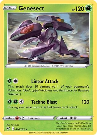 Genesect 016  - Reverse Holofoil SWSH04 Vivid Voltage - Holo Rare