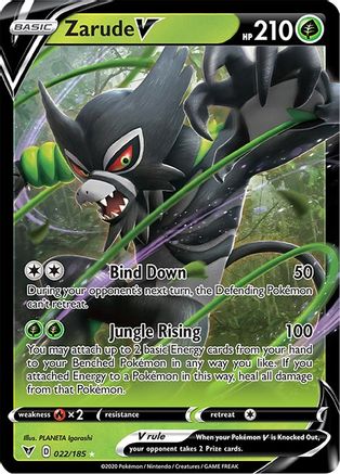 Zarude V 022  - Holofoil SWSH04 Vivid Voltage - Ultra Rare