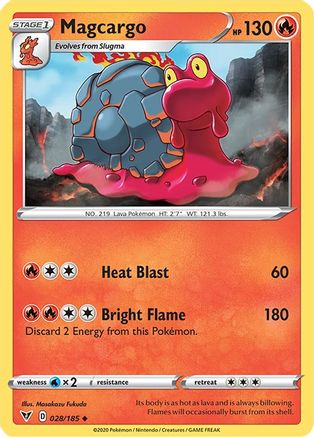 Magcargo 028  - Reverse Holofoil SWSH04 Vivid Voltage - Uncommon
