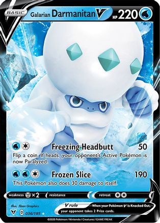 Galarian Darmanitan V 036  - Holofoil SWSH04 Vivid Voltage - Ultra Rare